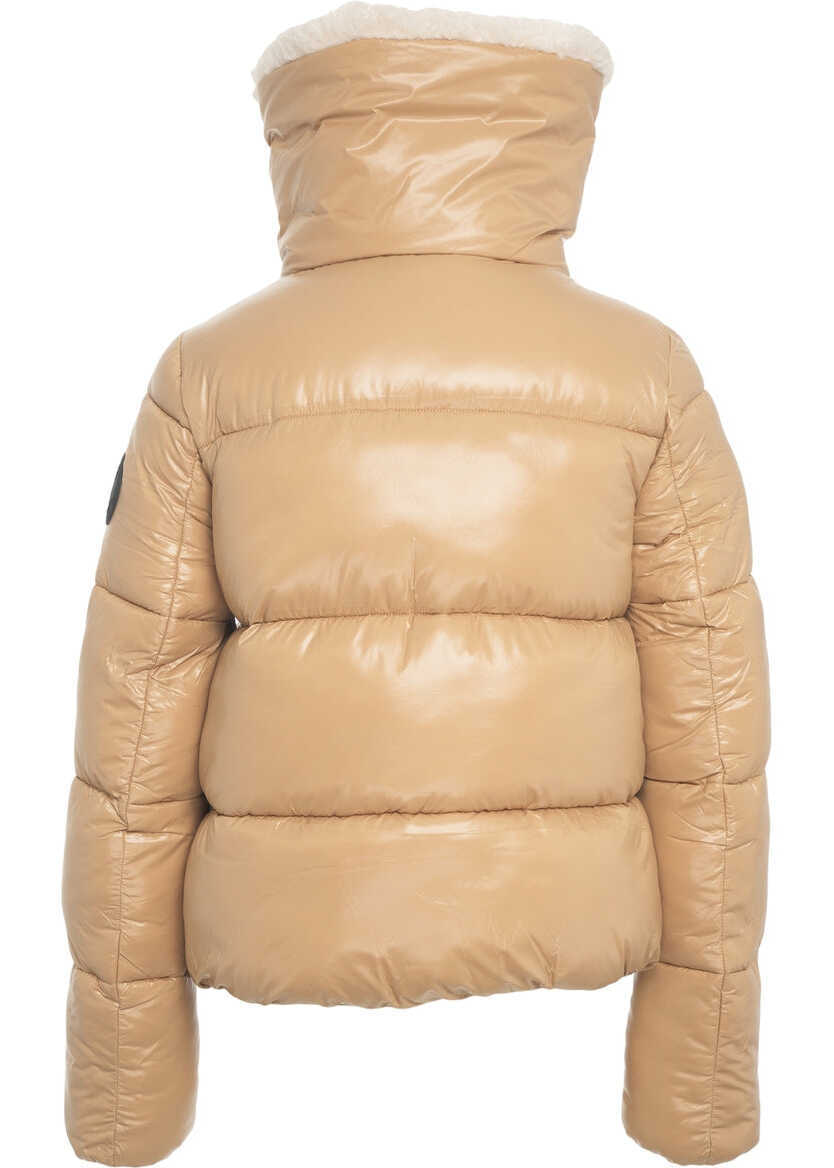 Geci de iarna Save the Duck Puffer with faux fur collar Beige Femei (BM 19031299) 3