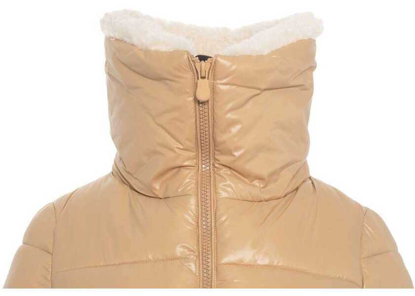 Geci de iarna Save the Duck Puffer with faux fur collar Beige Femei (BM 19031299) 4