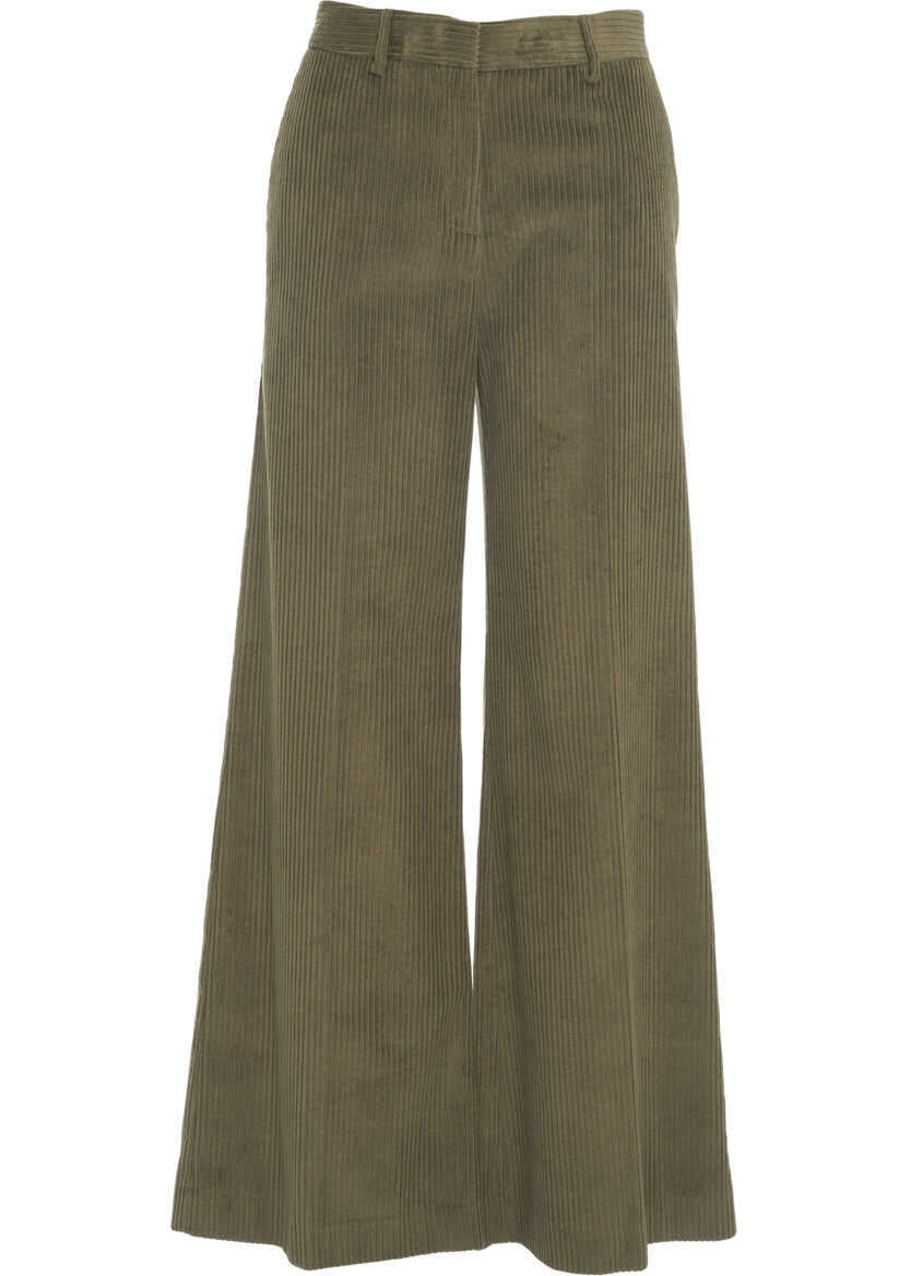 Pantaloni office Otto d ame Flared pants Green Femei (BM 19031302) 2