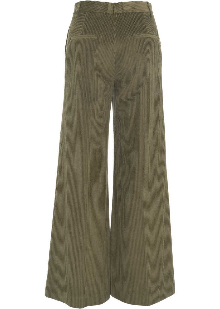 Pantaloni office Otto d ame Flared pants Green Femei (BM 19031302) 4