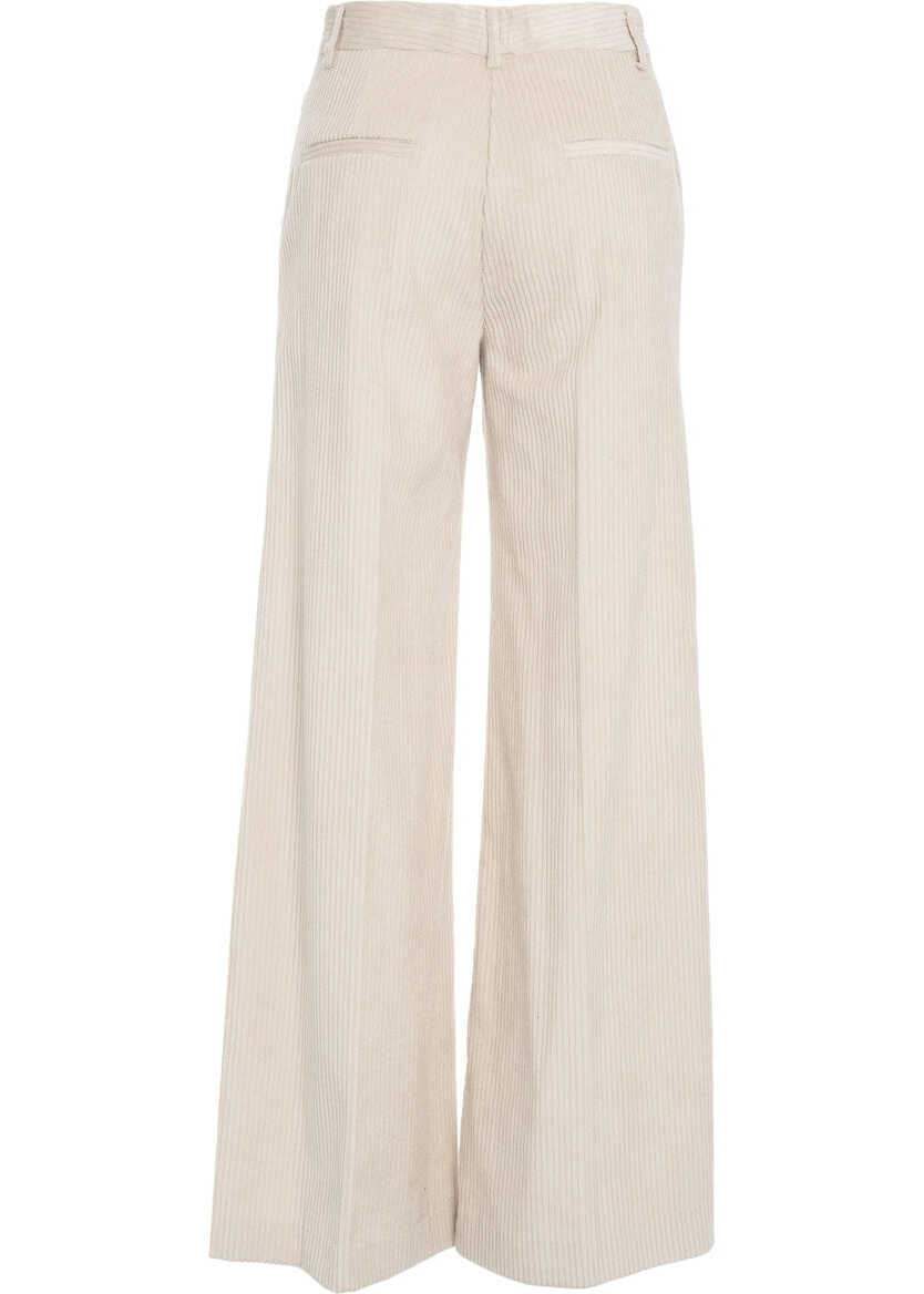 Pantaloni office Otto d ame Flared pants White Femei (BM 19031302) 5