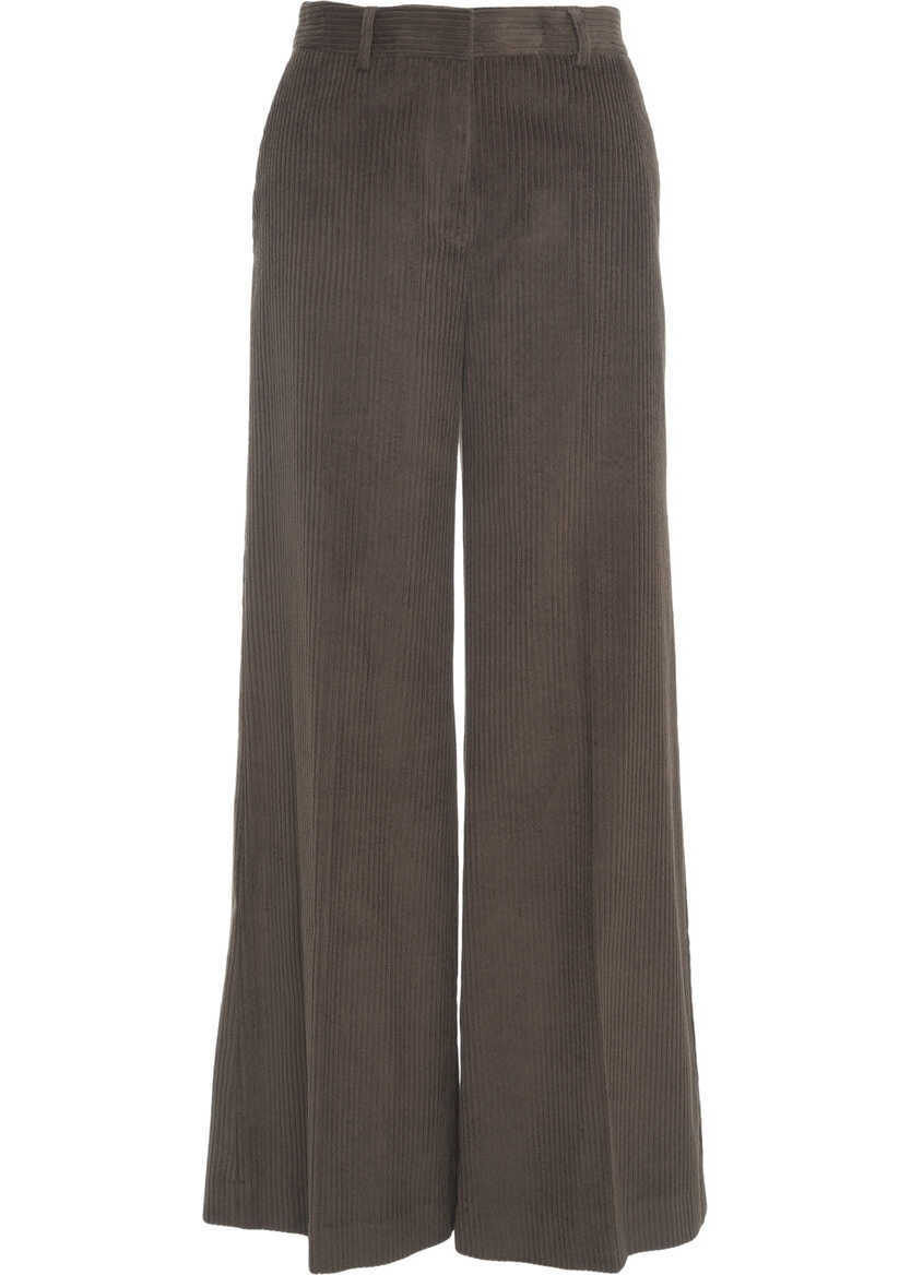 Pantaloni office Otto d ame Flared pants Brown Femei (BM 19031302) 1