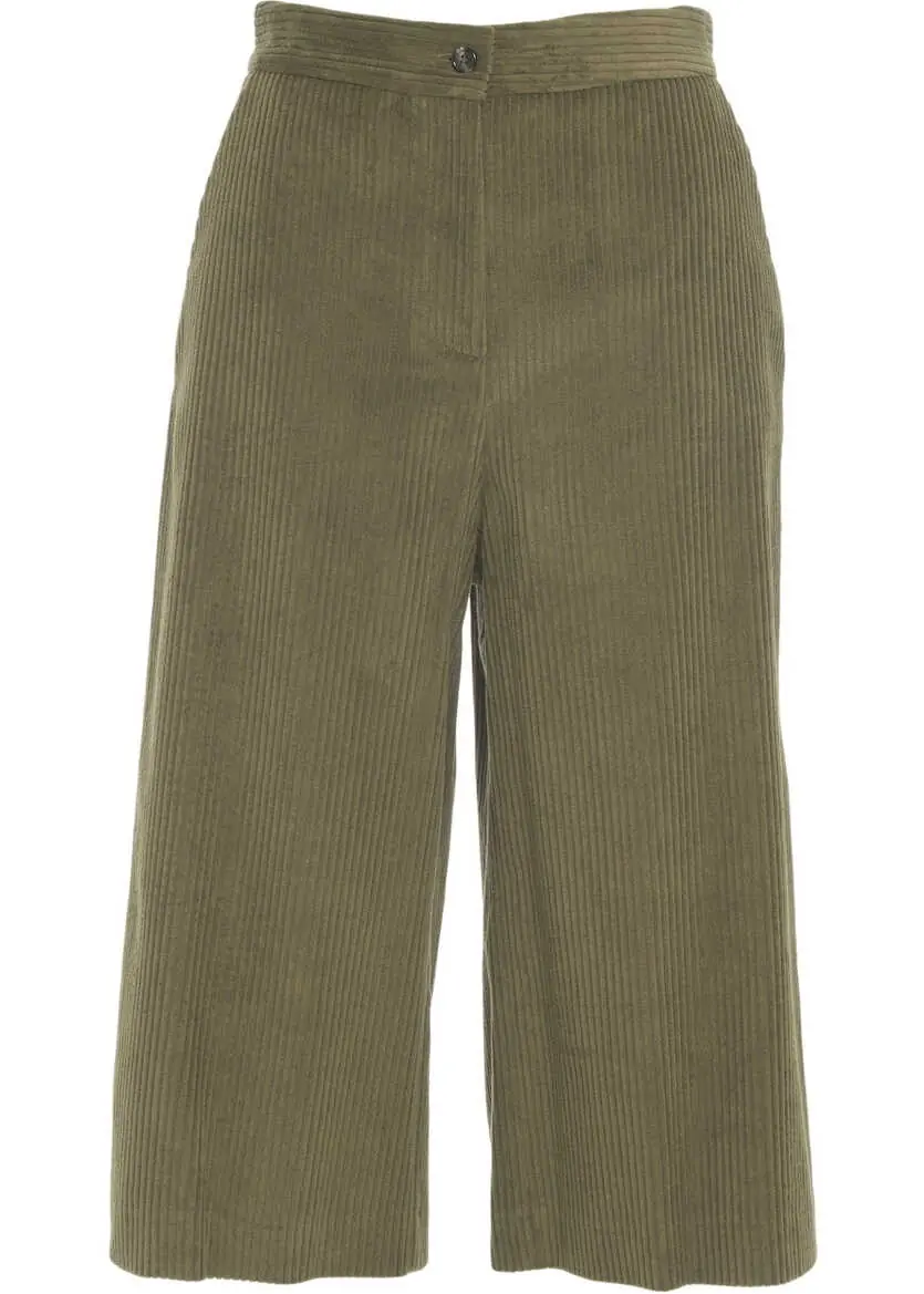 Pantaloni casual Otto d ame Culotte Green Femei (BM 19031305) 2