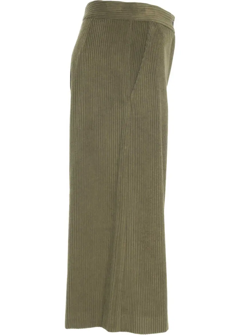 Pantaloni casual Otto d ame Culotte Green Femei (BM 19031305) 3