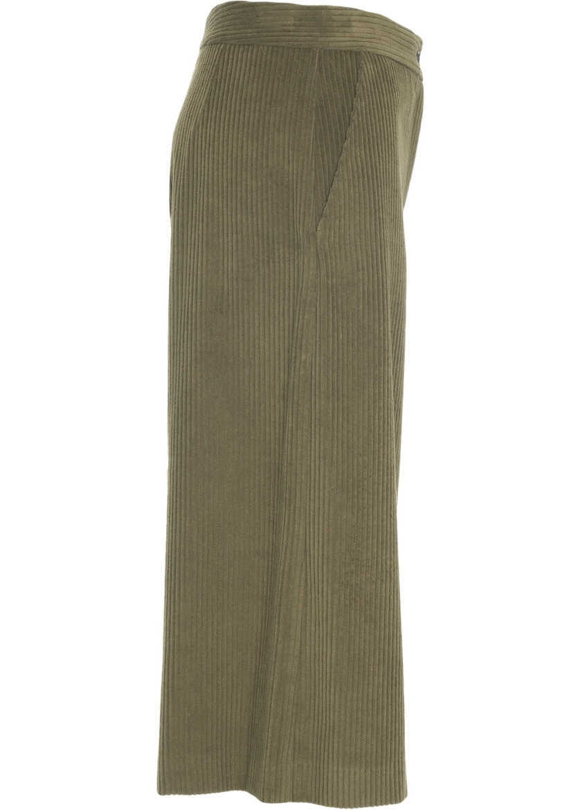 Pantaloni casual Otto d ame Culotte Green Femei (BM 19031305) 6