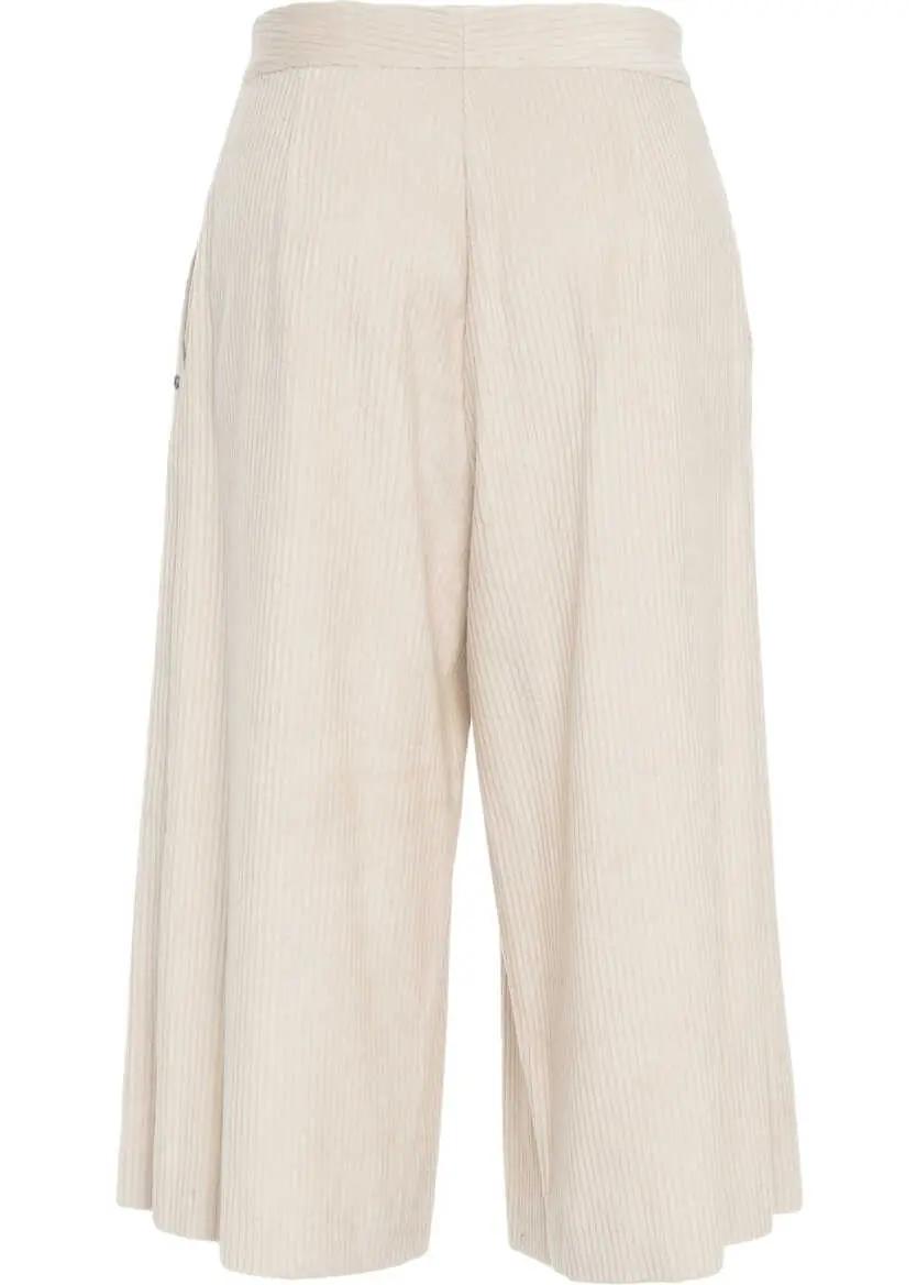 Pantaloni casual Otto d ame Culotte White Femei (BM 19031305) 4