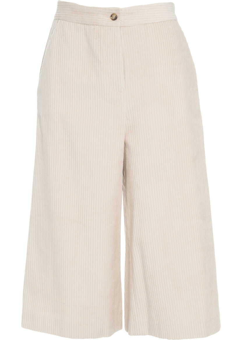 Pantaloni casual Otto d ame Culotte White Femei (BM 19031305) 1
