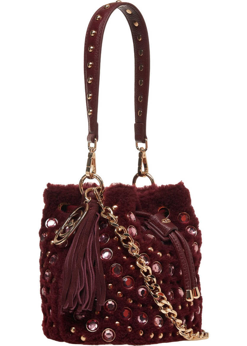 Genti de mana LA CARRIE Faux fur bucket bag Andromeda Red Femei (BM 19031308) 3