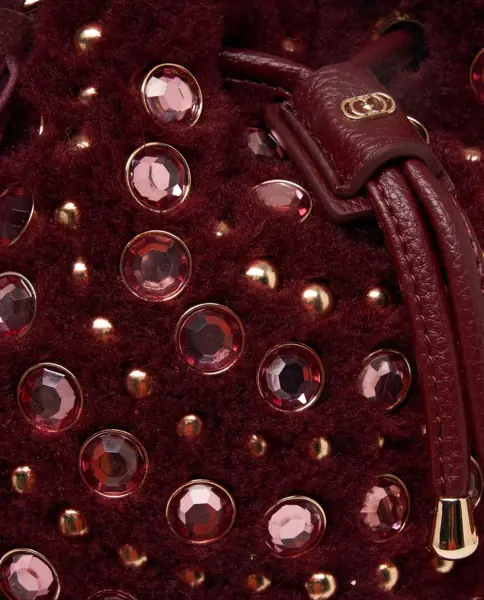 Genti de mana LA CARRIE Faux fur bucket bag Andromeda Red Femei (BM 19031308) 5