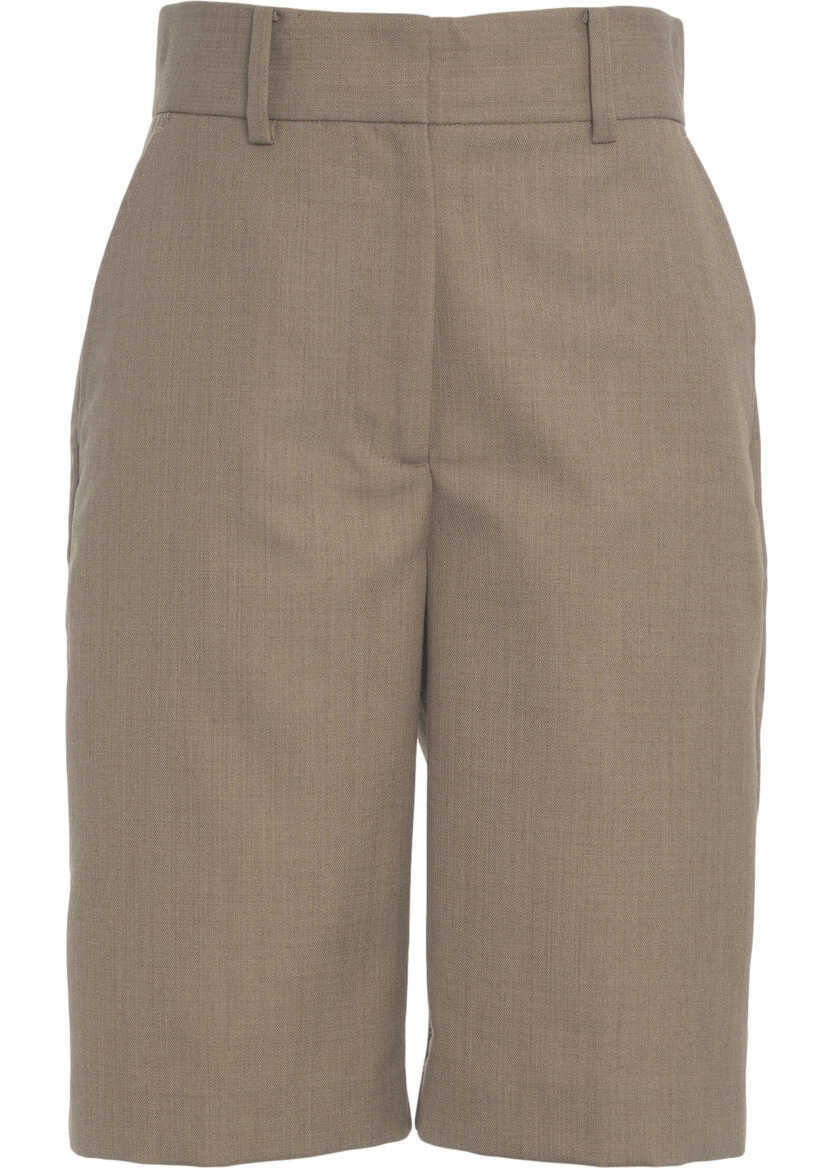 Pantaloni casual Second Female Bermuda shorts Brown Femei (BM 19031314) 2
