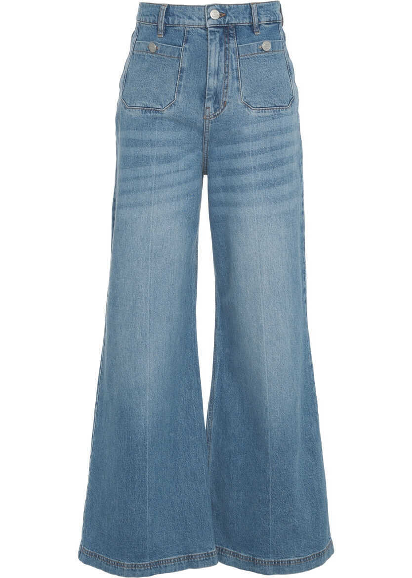 Blugi evazati Munthe Wide leg jeans Blue Femei (BM 19031317) 2