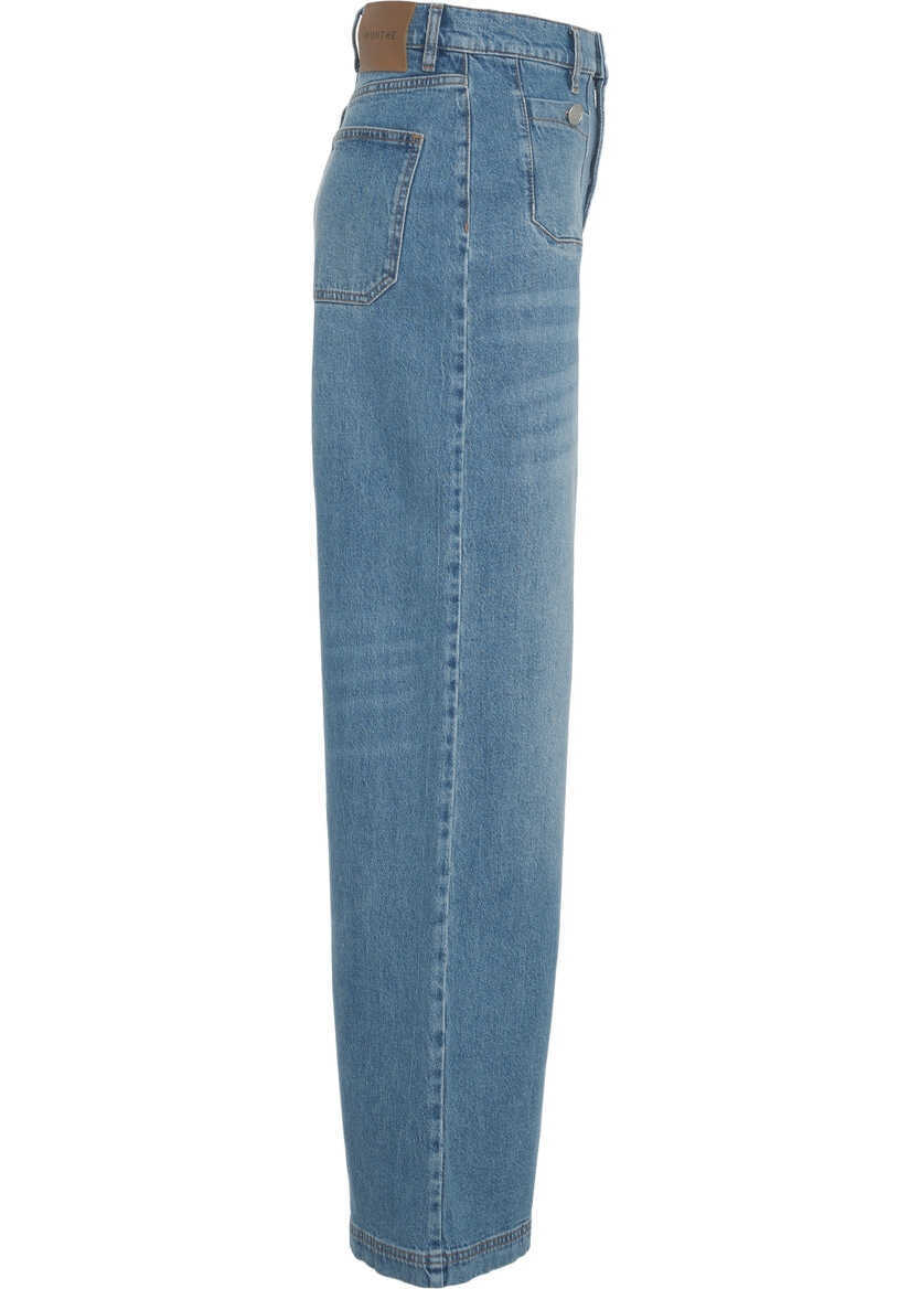 Blugi evazati Munthe Wide leg jeans Blue Femei (BM 19031317) 3