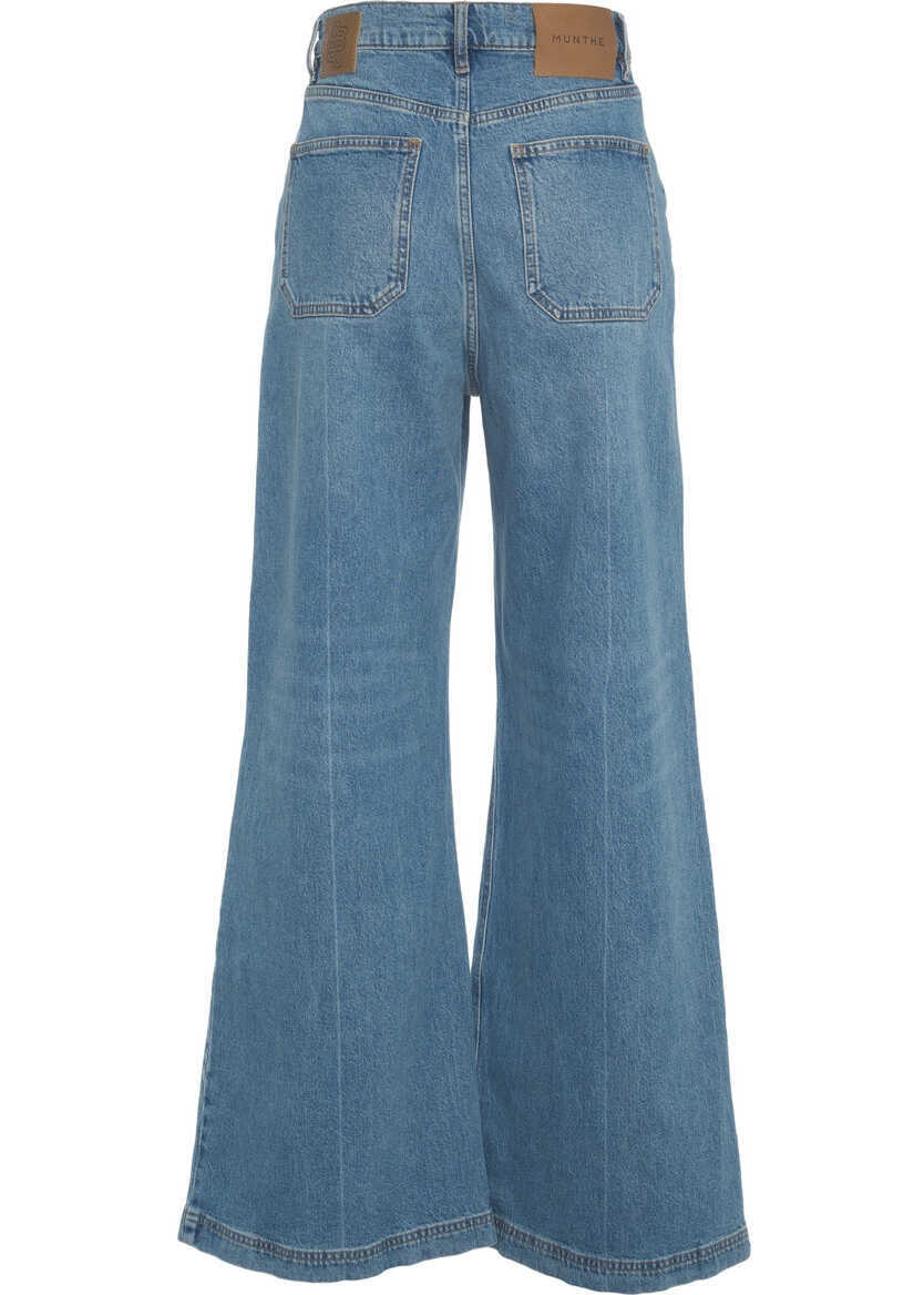 Blugi evazati Munthe Wide leg jeans Blue Femei (BM 19031317) 4