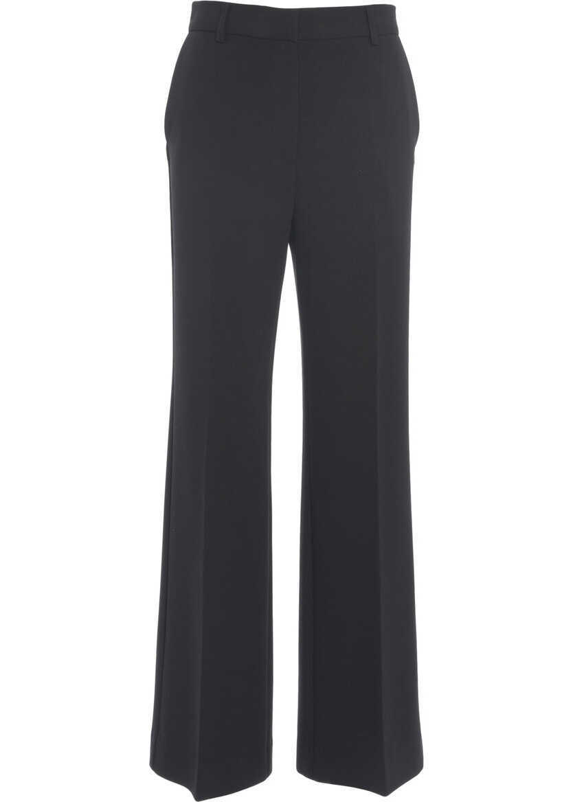 Pantaloni casual Otto d ame Palazzo trousers Black Femei (BM 19031332) 2