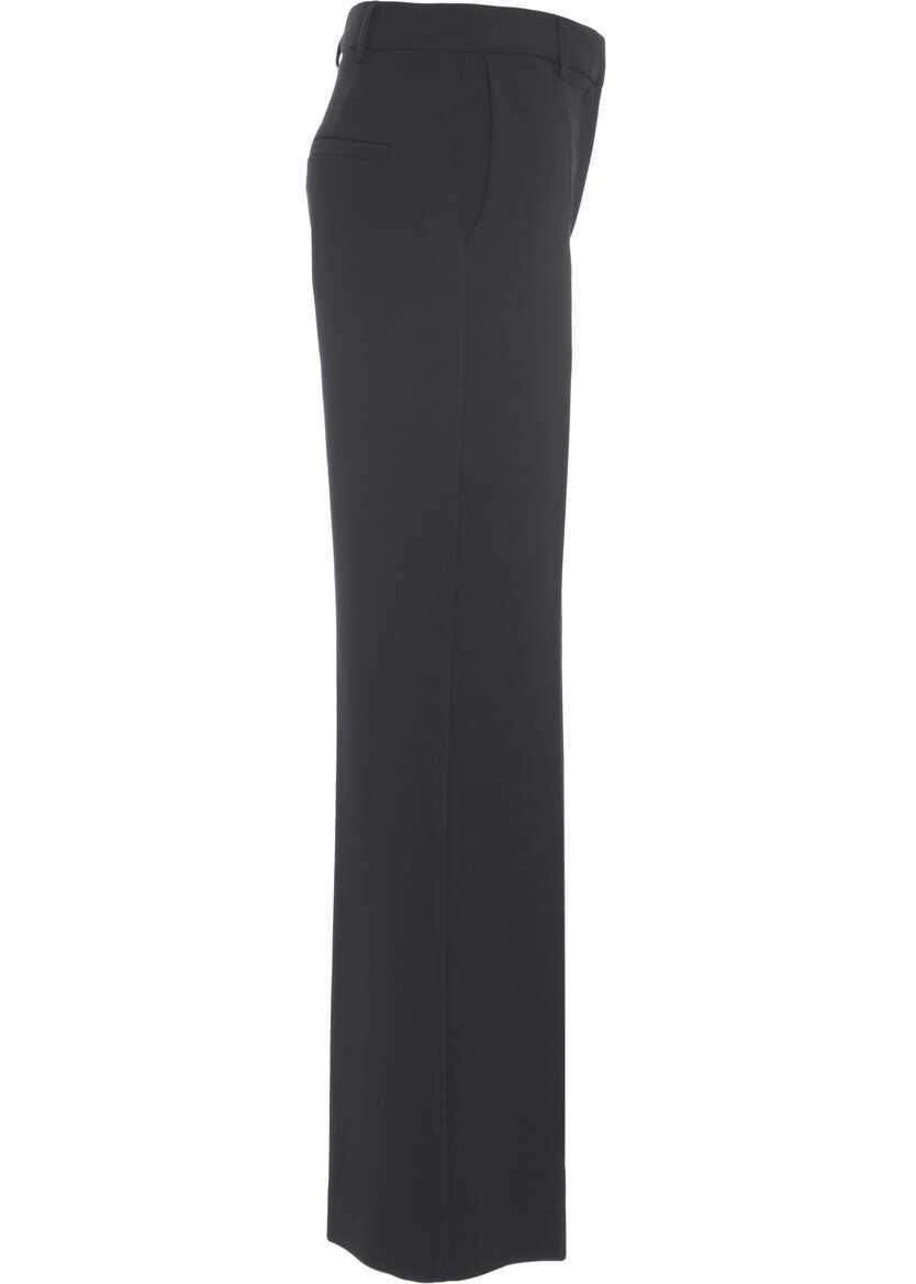 Pantaloni casual Otto d ame Palazzo trousers Black Femei (BM 19031332) 5