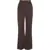 Elisabetta Franchi Palazzo trousers with pleats Brown