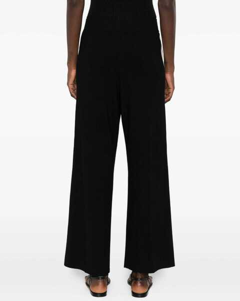 Pantaloni de trening Elisabetta Franchi Wide leg joggers Black Femei (BM 19031356) 4