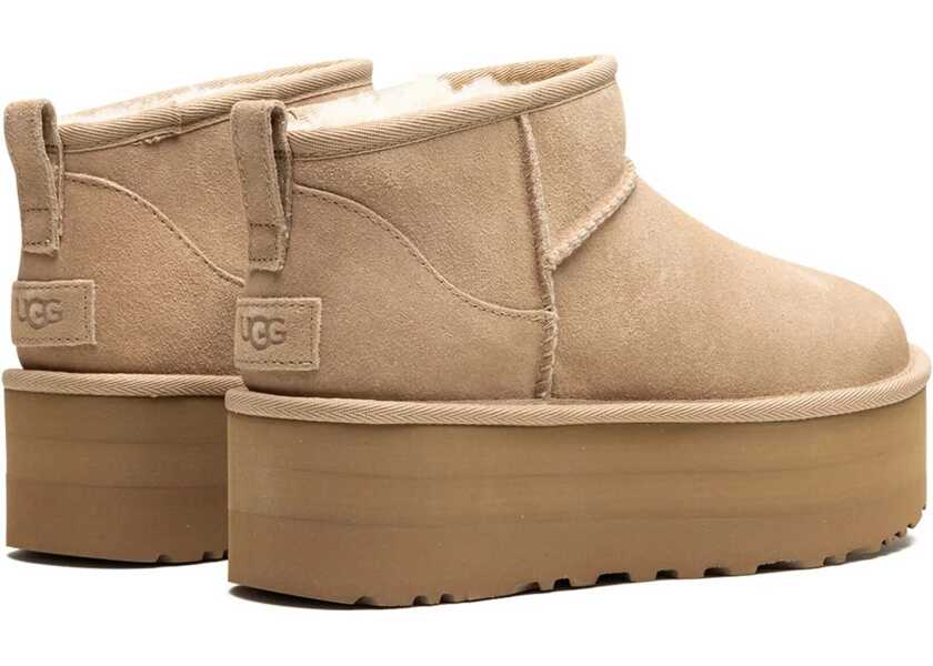 Cizme de iarna UGG Boots Classic Ultra Mini Platform Beige Femei (BM 19031389) 3