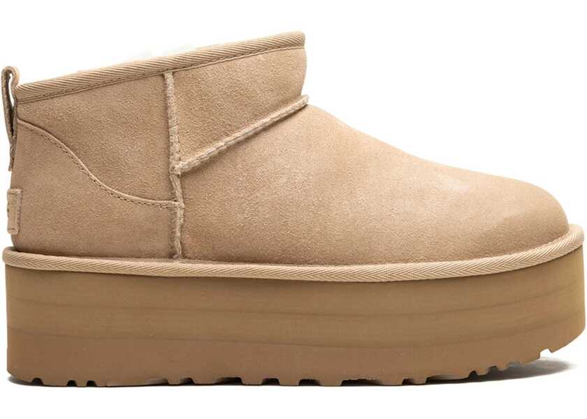 Cizme de iarna UGG Boots Classic Ultra Mini Platform Beige Femei (BM 19031389) 1
