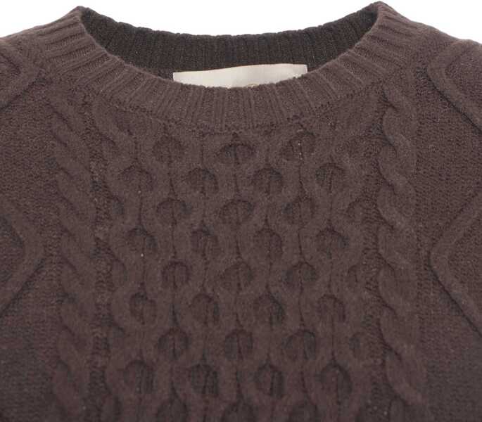 Pulovere Kaos Short sleeved knit sweater Brown Femei (BM 19031413) 4