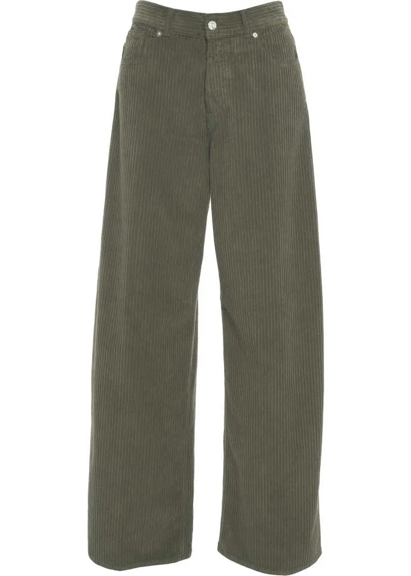 Pantaloni casual Nine in the morning Wide leg pants Green Femei (BM 19031416) 2