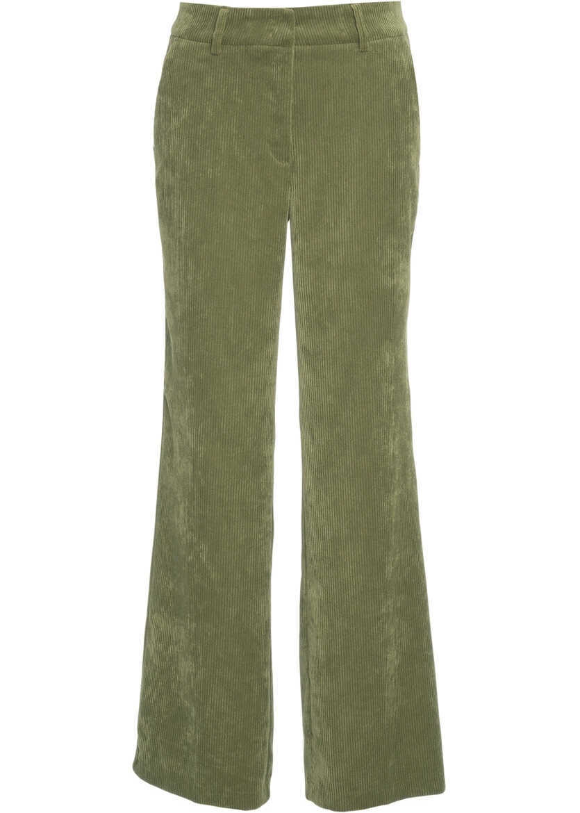 Pantaloni casual Cambio Corduroy pants Amelie Green Femei (BM 19031437) 2
