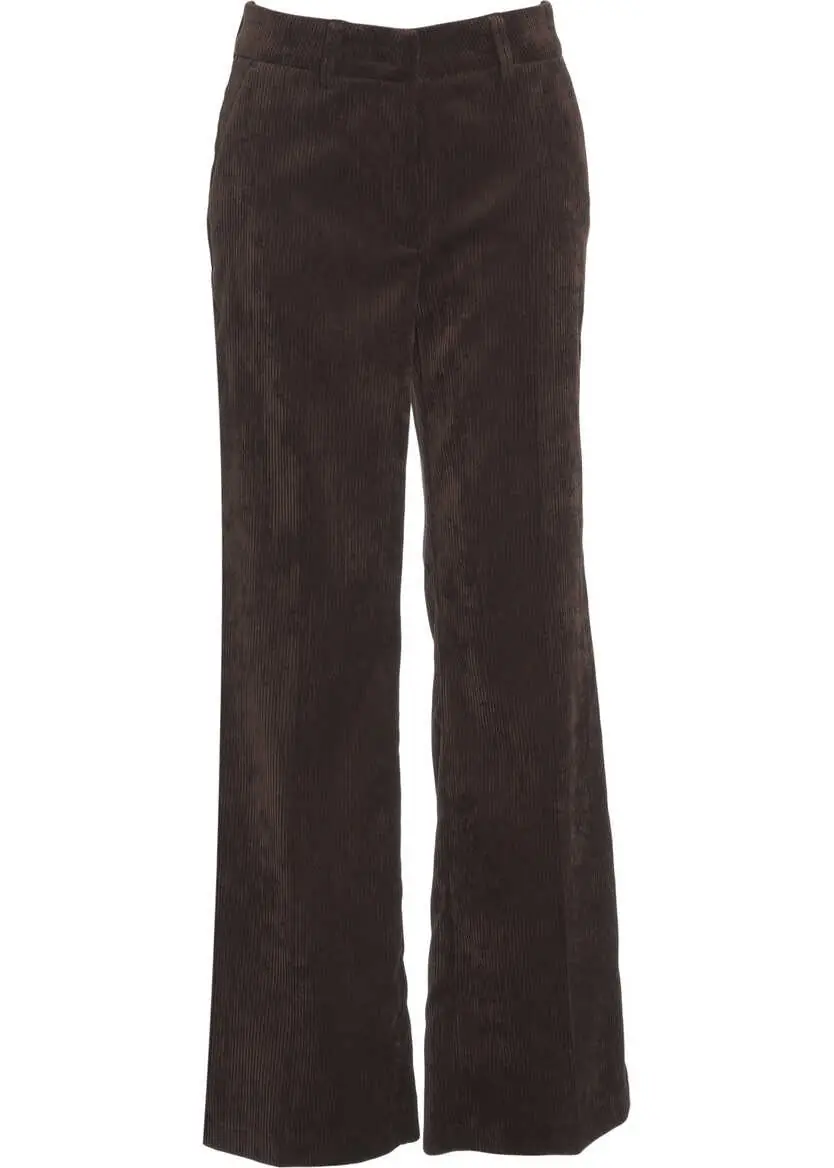 Pantaloni casual Cambio Corduroy pants Amelie Brown Femei (BM 19031437) 2