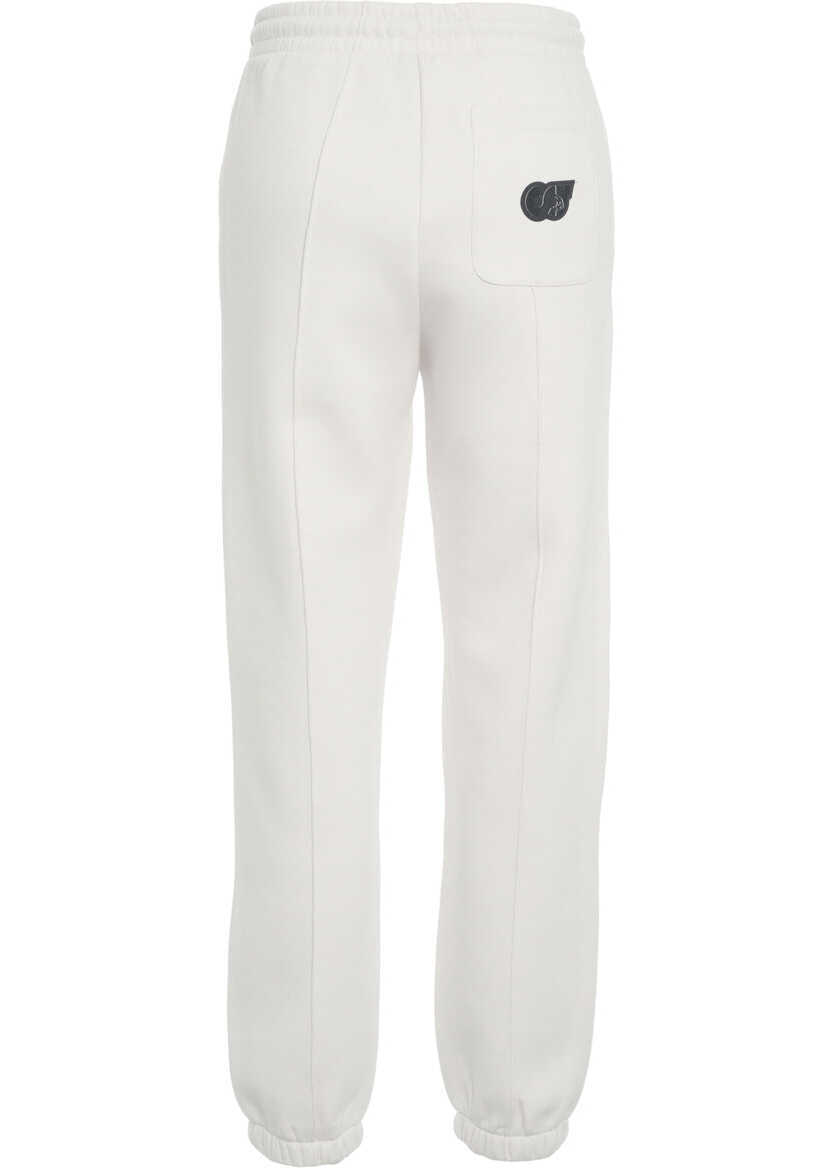 Pantaloni de trening AlphaTauri Joggers with logo detail White Femei (BM 19031440) 4