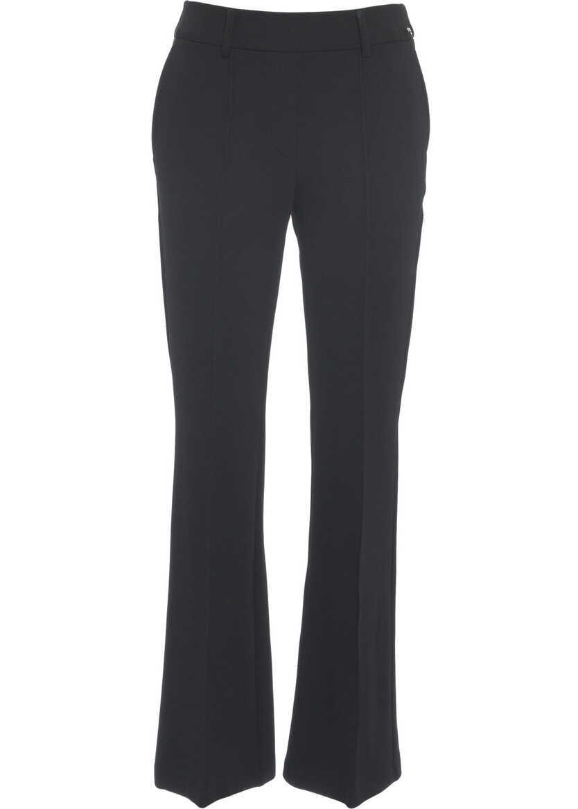 Pantaloni office Cambio Flared trousers with stitched creases Black Femei (BM 19031446) 2