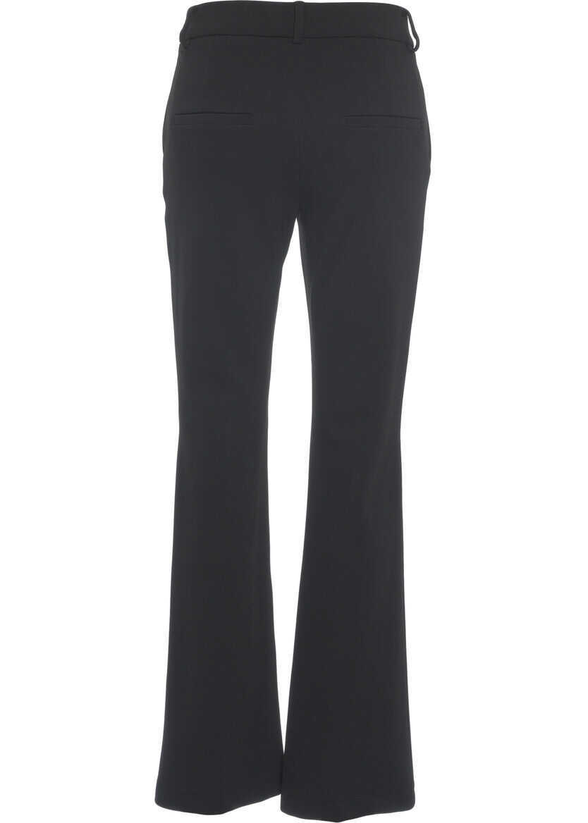 Pantaloni office Cambio Flared trousers with stitched creases Black Femei (BM 19031446) 4