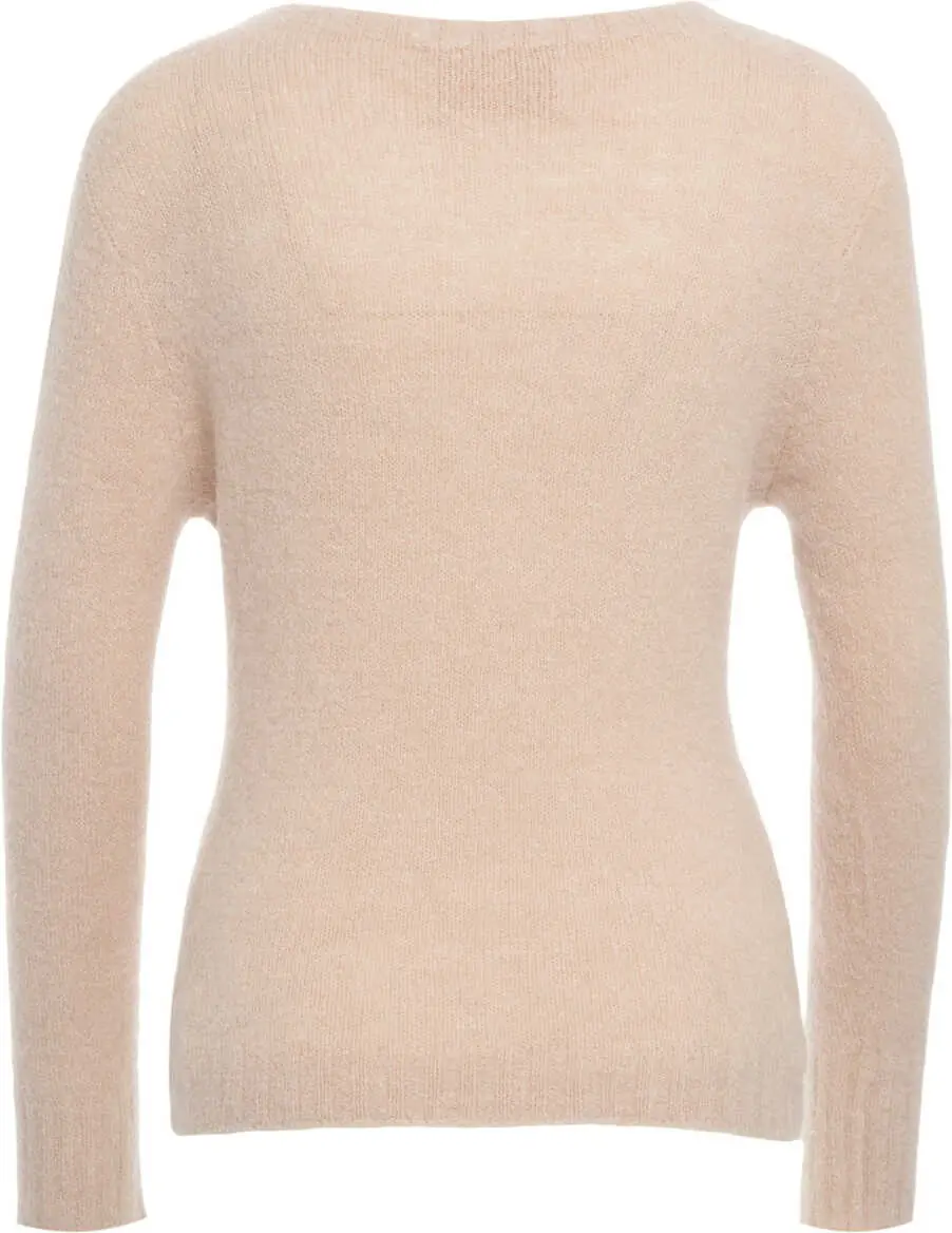 Pulovere Kaos Sweater with brooch Beige Femei (BM 19031452) 3