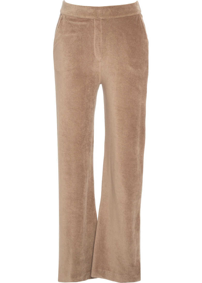 Pantaloni de trening Majestic Filatures Wide leg joggers Brown Femei (BM 19031464) 2