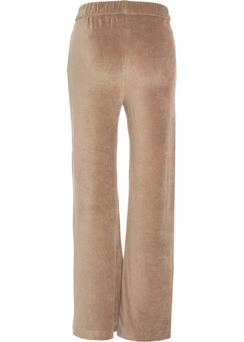 Pantaloni de trening Majestic Filatures Wide leg joggers Brown Femei (BM 19031464) 4