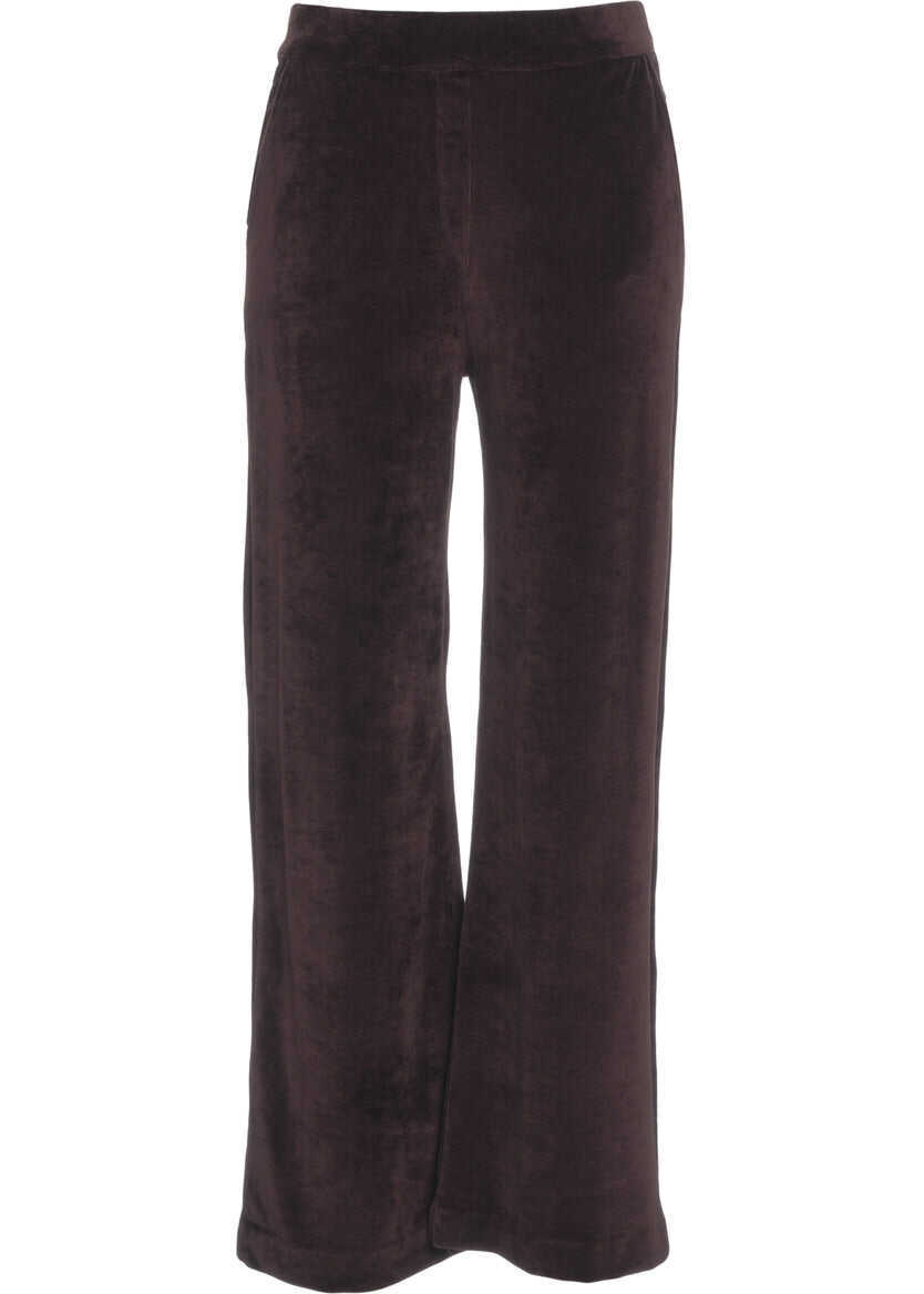Pantaloni de trening Majestic Filatures Wide leg joggers Brown Femei (BM 19031464) 2