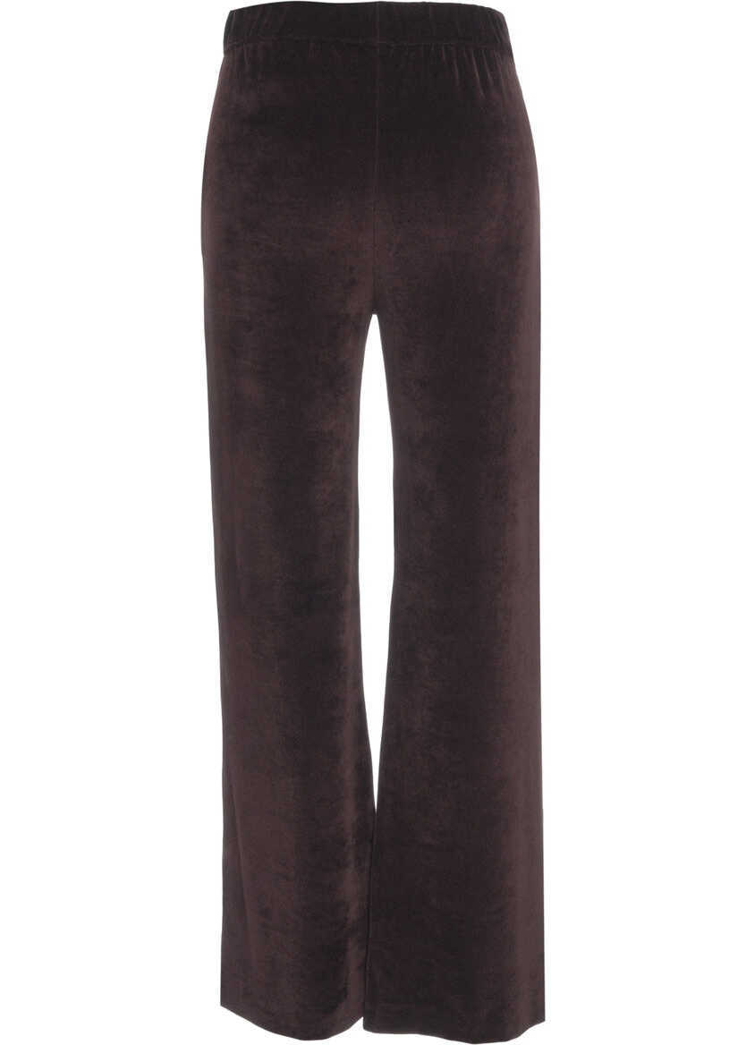 Pantaloni de trening Majestic Filatures Wide leg joggers Brown Femei (BM 19031464) 4