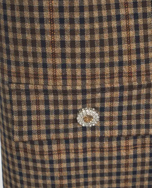 Rochii scurte Liu Jo White Check mini dress Brown Femei (BM 19031485) 4