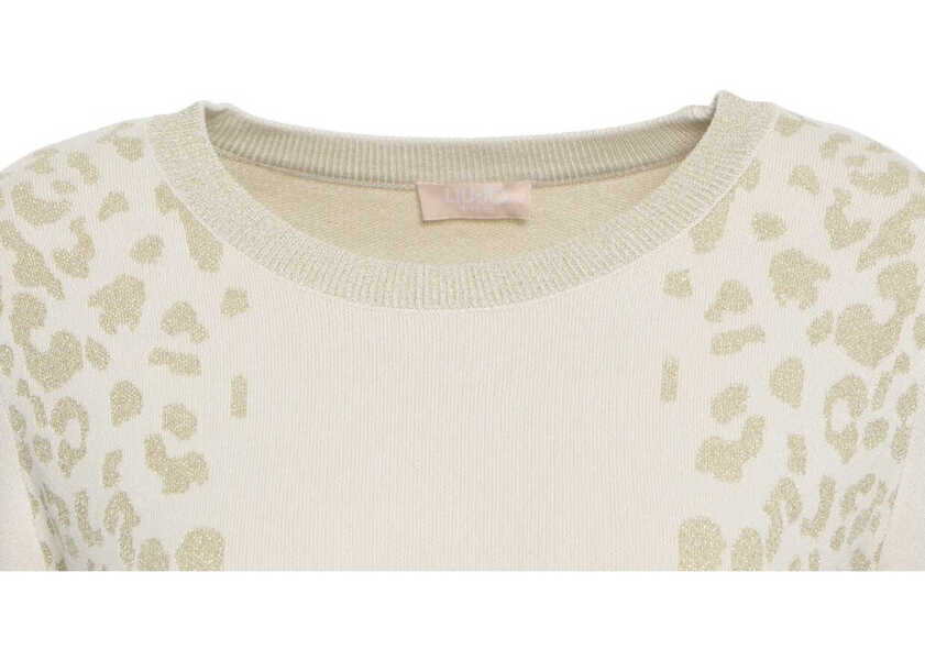 Rochii lungi LIU JO SPORT Midi dress with animal print Beige Femei (BM 19031491) 4