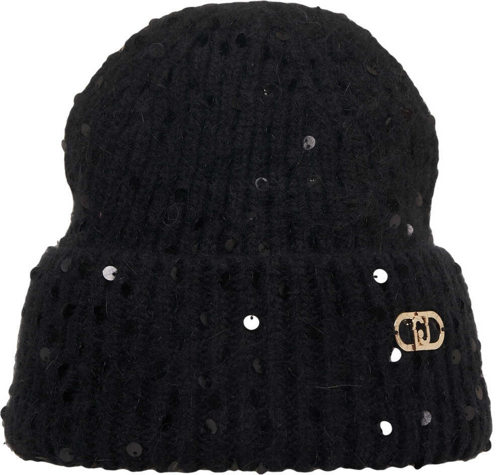 Caciuli Liu Jo Beanie BEANIE FULL PAILLETT Black Femei (BM 19031494) 2
