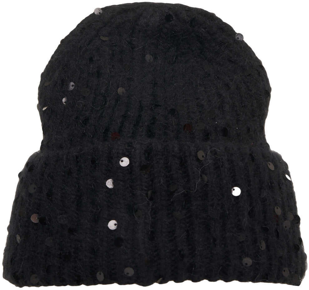 Caciuli Liu Jo Beanie BEANIE FULL PAILLETT Black Femei (BM 19031494) 4