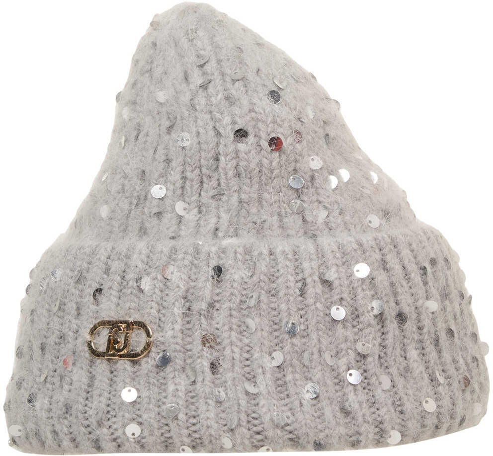 Caciuli Liu Jo Beanie BEANIE FULL PAILLETT Grey Femei (BM 19031494) 3