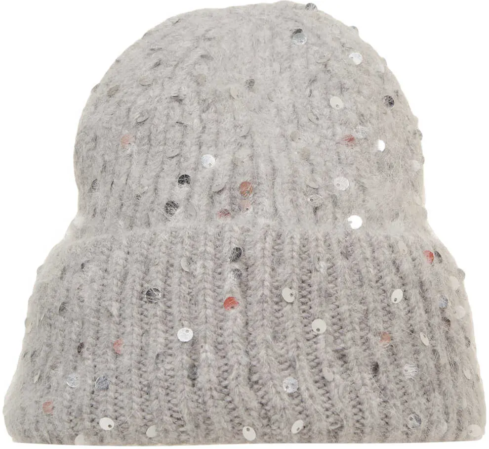 Caciuli Liu Jo Beanie BEANIE FULL PAILLETT Grey Femei (BM 19031494) 4