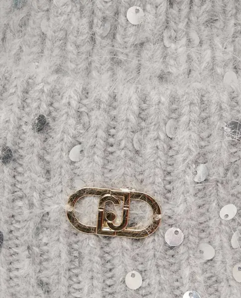 Caciuli Liu Jo Beanie BEANIE FULL PAILLETT Grey Femei (BM 19031494) 5