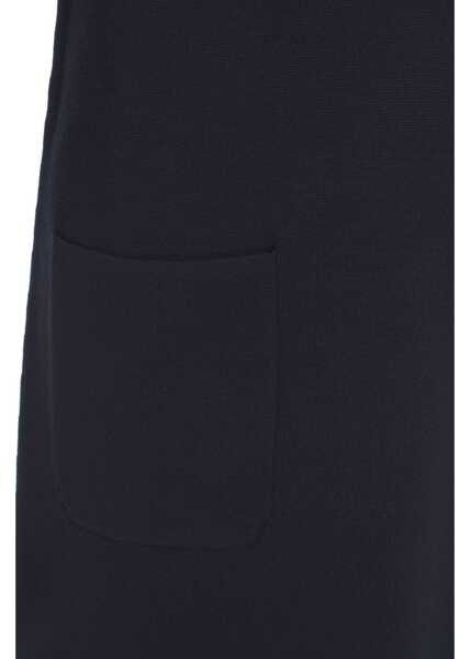 Rochii lungi Max Mara Midi dress with collar and zipper Blue Femei (BM 19031527) 4