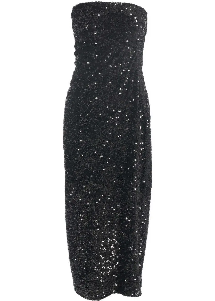 Rochii lungi Gender Midi dress with sequin application Black Femei (BM 19031611) 6