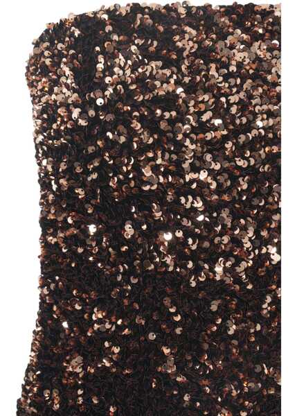 Rochii lungi Gender Midi dress with sequin application Bronze Femei (BM 19031611) 5