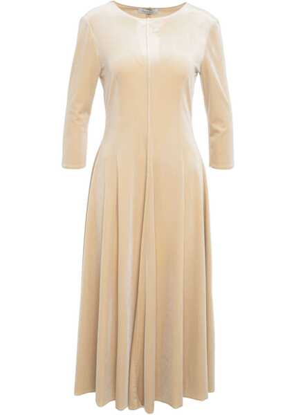 Rochii lungi Gender Velvet maxi dress Beige Femei (BM 19031638) 6