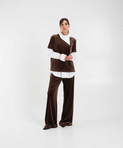 Tricouri Gender T-Shirt with Round Neck Bronze Femei (BM 19031641) 3