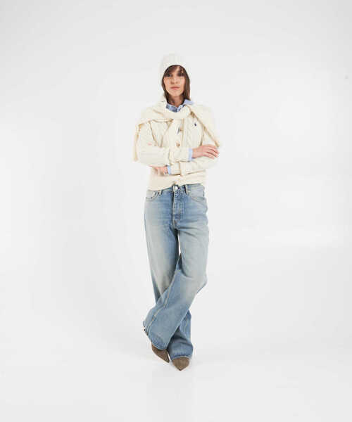 Cardigane Ralph Lauren Cardigan with cable knit pattern White Femei (BM 19031743) 4