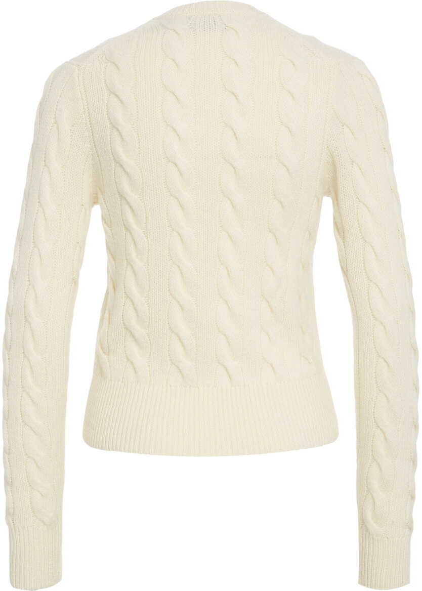 Cardigane Ralph Lauren Cardigan with cable knit pattern White Femei (BM 19031743) 5
