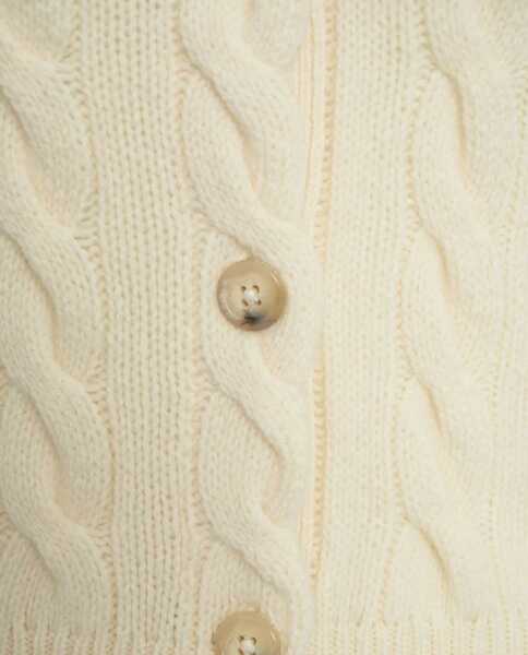 Cardigane Ralph Lauren Cardigan with cable knit pattern White Femei (BM 19031743) 7